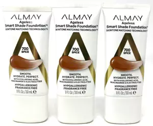 (3) Almay Ageless Smart Shade Foundation New 1 fl oz Each 700 - Spice - Picture 1 of 3