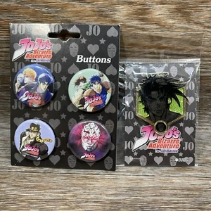 JoJo's Bizarre Adventure Battle Tendency Young Joseph Joestar Pin 4 Buttons Lot - Picture 1 of 5