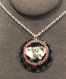 Alabama Crimson Tide Halskette silberfarben Elefant Hahnentritt Anhänger - Bild 1 von 2