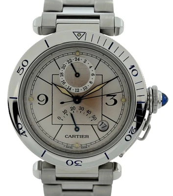 Cartier 38mm Men's GMT Pasha Power Reserve Automatic 2388 Watch! Ref: W31037H3! - Image 1 of 4