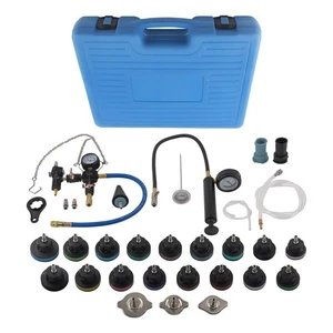 28 Pcs Radiator Pressure Tester Coolant Purge Refill Vacuum Cooling System set - Picture 1 of 11