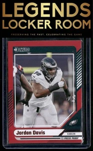 Jordan Davis 2024 Donruss #36 prueba de prensa rojo - Imagen 1 de 2