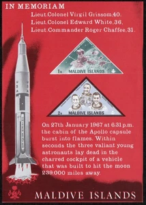 Malediven Briefmarke 254a - Astronautensterben - Bild 1 von 1