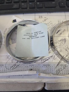 Pontiac 1955-56 Tail Light Upper Trim Ring (2Pair) - Picture 1 of 5