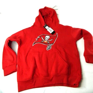 Felpa con cappuccio rossa Tampa Bay Buccaneers bambino ricamata media 10/12 nuova - Foto 1 di 9
