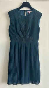 Ted Baker Women’s Saskiah Pleated Dress. Size 2 UK 10. Dark Green new condition - Picture 1 of 9
