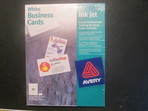 Avery White Business Cards Inkjet #8571 - Picture 1 of 3