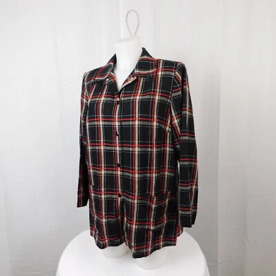 Blazer de bolsillo de mezcla de lino frontal con botones Requisitos - 10, negro a cuadros #3728 Foto 1 de 4