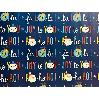 Hallmark Wrapping Paper Christmas Fa La La Ho Ho Ho Joy to You 45 sq ft Roll - Image 1 of 2
