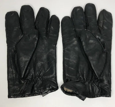 Guantes pequeños de cuero negros vintage Gates para hombre tejido/forro acrílico Foto 1 de 4