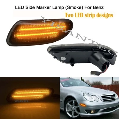 LED Side Marker Light Amber For 01-07 Mercedes C Class W203 C230 C240 C280 C320 Foto 1 de 4