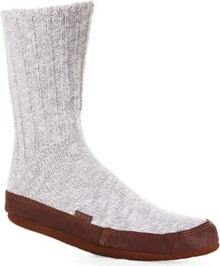 Acorn Original Slipper Socks - Cloud Cushion Comfort, Ragg Wool, Grey, XL Size - Picture 1 of 5