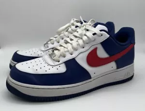 Nike Air Force 1 '07 Men's Size 10.5 Blue White Red USA Sneakers CZ9164-100 - Picture 1 of 6