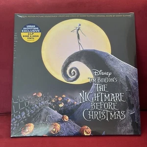 NEW The Nightmare Before Christmas Soundtrack Limited 2x Color Vinyl Bone Aqua - Foto 1 di 7