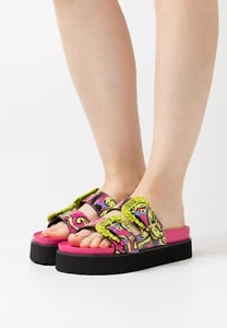 womens versace jeans couture arizona logo slides size uk 3 eu 36 RRP:£205 #B5 - Picture 1 of 7