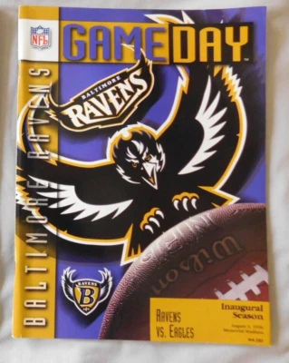 Baltimore Ravens Vs Philadelphia Eagles - August 3 1996 GameDay Program Ex - Image 1 of 2