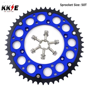 KKE 50T Rear Sprocket for YAMAHA YZ125 YZ250 YZ250F YZ450F WR250F WR450F Blue - Picture 1 of 7