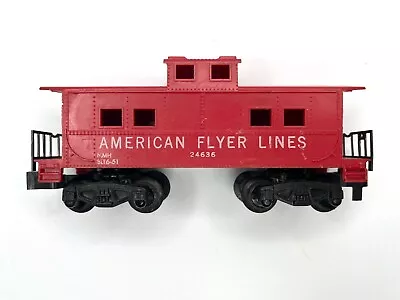 Vintage American Flyer S Gauge 1960-1966  #24636 Caboose Red Non-Lighted - Image 1 of 4