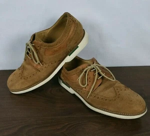 Galizio Torresi Made in Italy Brown Suede Shoes Wingtip Oxford Size US 8.5 EU 42 - Picture 1 of 8