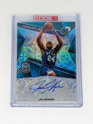 2018-19 Panini Spectra Signatures Neon Blue #22 Jim Jackson /60 Dallas Mavericks - Image 1 of 2