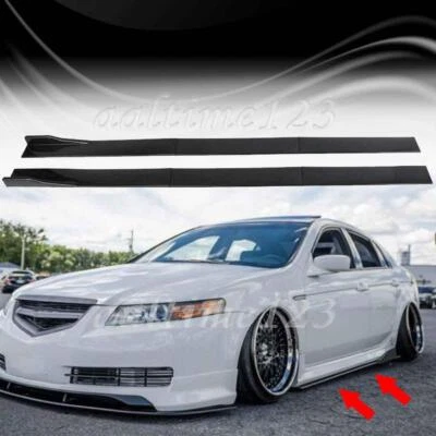 For Acura TL 2000-2014 78.7'' Side Skirt Splitter Extension Rocker Panel Spoiler Foto 1 de 4