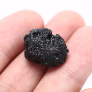 1XTektite Meteorite Raw Specimen Mineral Rock Iron Stone Rough Black Space3C_cd