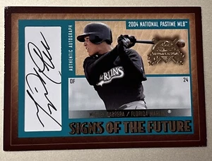 2004 Fleer National Pastime Signs of the Future Gold /300 Miguel Cabrera Auto - Picture 1 of 2