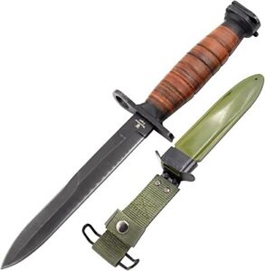 12" WWII M3 Army Bayonet Tactical German Fighter Knife with Sheath