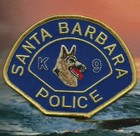 CALIFORNIA  SANTA BARBARA  K-9 ! POLICE Patch  DHF Polizei Abzeichen Hundeführer
