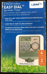 Orbit Sprinkler System 4-Station Standard Indoor Mounted Control Timer ,No 57874 - Picture 1 of 5