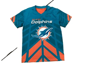 MIAMI DOLPHINS NFL JERSEY SIGNED AUTOGRAPHED SIZE S RETRO SHIRT - Picture 1 of 4