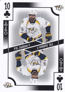 P.K. SUBBAN 2017-18 17-18 OPC O-PEE-CHEE PLAYING CARDS 10 CLUBS NASHVILLE - Picture 1 of 1