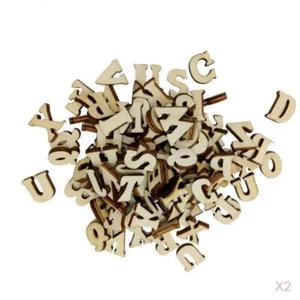 200x Mini Lettere di Legno Bambini Insegnamento Alfabeto di Legno Piccolo - Foto 1 di 6