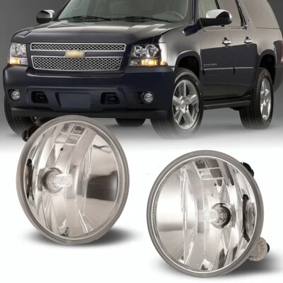 Fog Lights For 2007-2014 Chevy Avalanche Suburban Tahoe GMC Yukon Bumper Lamps - Image 1 of 4