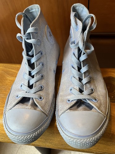 Converse Chuck Taylor All Star Hi Top Sneaker Sparkle Shimmer Lt Viola Jr. US5