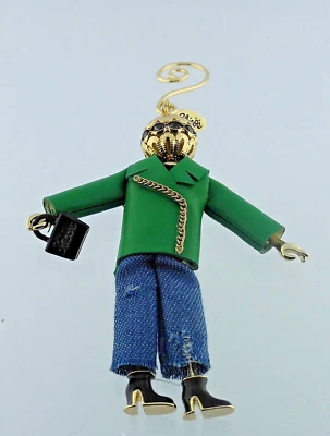 Chaqueta de moto Chico's Holiday Ornament verde jaspe dama nueva con etiquetas Foto 1 de 2