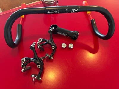 Cockpit set - Bianchi logos - Handlebar Stem Brakes 3T ITM - Bild 1 von 4