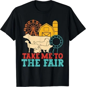 Take Me To The County Fair Farm Lover Apparel Gift Unisex T-Shirt - Picture 1 of 3