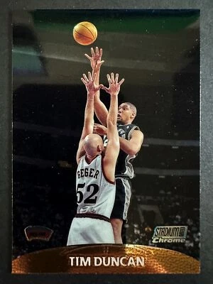 Tim Duncan 1999 Stadium Club Chrome Basketball Card San Antonio Spurs #36 - Image 1 of 2