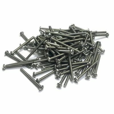 NO BRAND (PKG of 100) 2-56 x 1" Machine Screw, Phillips Pan Head, 18-8 Stainless Steel