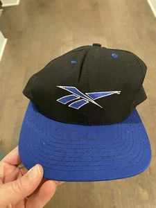 Vintage 90s Reebok Hat Embroidered Magic Snapback Cap Adjustable OSFA Autograph - Picture 1 of 7