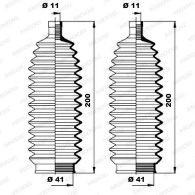 MOOG JUEGO De FUENTES De DIRECCIÓN Para Mitsubishi Carisma Sedán - Imagen 1 de 2