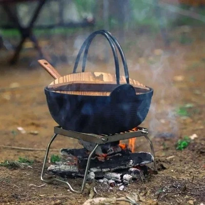 Thick Cast Iron Stew Pot for Slow Cooking and Enhanced Flavor 28cm Black - Image 1 of 4