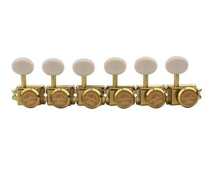 6 Inline Vintage Guitar Lock String Tuners – Locking Tuning Key Pegs Machine ... - Picture 1 of 4
