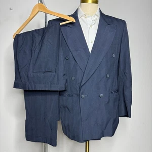 Juego de Traje a Rayas Doble Pecho Kuppeheimer Biella De Colección 40R 33W - Imagen 1 de 12