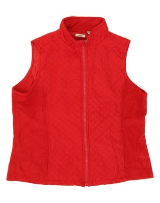 IZOD Womens Fleece Gilet UK 16 Large Red Polyester OW01 - Image 1 of 3