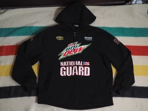 Vintage Y2k 2000s NASCAR Chase Dale Earnhardt Mtn Dew Black Zip Hoodie Sweatshirt L - Bild 1 von 9
