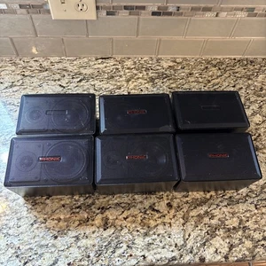 PHONIC Versatap 30 Speakers SET OF 6 Black - 30W - 8OHMS - TESTED - Very Rare! - Picture 1 of 10