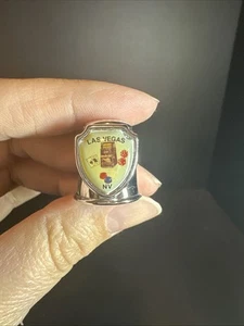 Las Vegas, Nevada Souvenir Metal Silver Tone Thimble - Picture 1 of 6