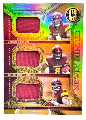 2022 Panini Gold Stand- Newly Minted. Dotson, Robinson Jr, Howell /99 (RC-PATCH) - Image 1 of 2